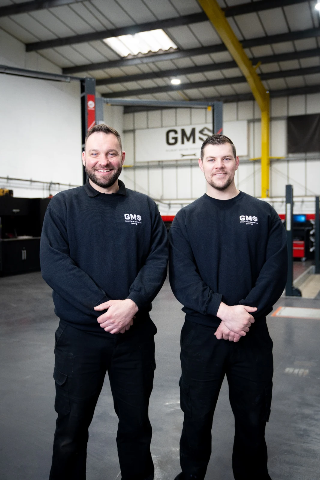 Jordan and Stefan in the GMS workshop